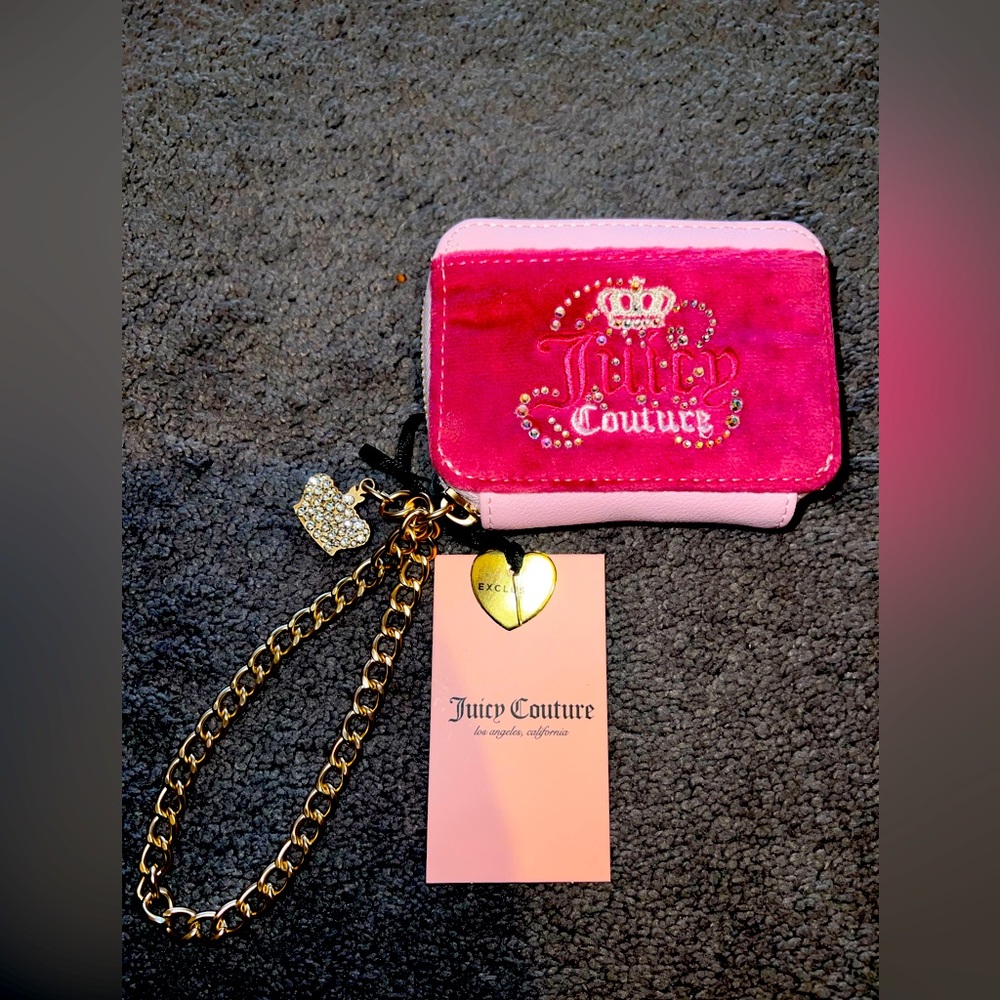 Juicy Couture Hot pink and light pink Chain Wallet